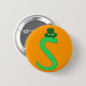 Green Irish Snake pin Ronde Button 5,7 Cm (Voorkant /achterkant)