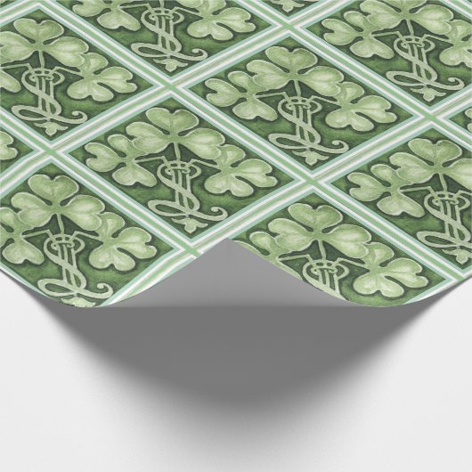 Green Irish Tiled Cadeaupapier (Hoek)