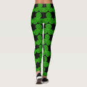 Green Irish Triskel Happy St Patrick B Leggings (Achterkant)