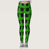 Green Irish Triskel Happy St Patrick B Leggings (Voorkant)