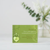 Green Irish Wedding Reception Informatiekaartje (Staand voorkant)