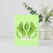 GREEN IS CLEAN BRIEFKAART (Staand voorkant)