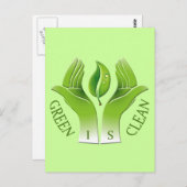 GREEN IS CLEAN BRIEFKAART (Voorkant / Achterkant)