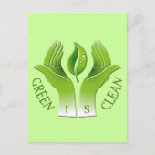 GREEN IS CLEAN BRIEFKAART (Voorkant)