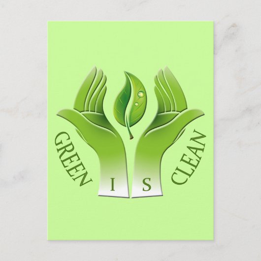 GREEN IS CLEAN BRIEFKAART (Voorkant)
