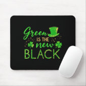 Green Is The New Black - St. Patrick’s Day Shamroc Muismat (Met muis)