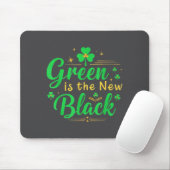 Green Is The New Black - St. Patrick’s Day Shamroc Muismat (Met muis)
