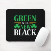 Green Is The New Black - St. Patrick’s Day Shamroc Muismat (Met muis)