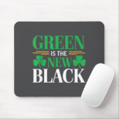 Green Is The New Black - St. Patrick’s Day Shamroc Muismat (Met muis)
