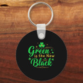 Green Is The New Black - St. Patrick’s Day Shamroc Sleutelhanger (Voorkant)