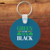 Green Is The New Black - St. Patrick’s Day Shamroc Sleutelhanger (Voorkant)