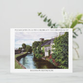 Green Island Illustratie uitnodiging (Staand voorkant)