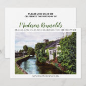 Green Island Illustratie uitnodiging (Voorkant / Achterkant)