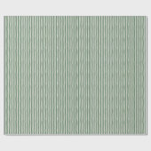 Green & Ivory Wonky Stripes Cadeaupapier (Vlak)