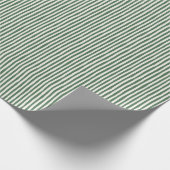 Green & Ivory Wonky Stripes Cadeaupapier (Hoek)