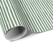 Green & Ivory Wonky Stripes Cadeaupapier (Rol Hoek)