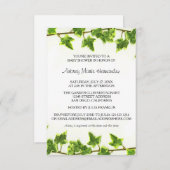 Green Ivy - 3x5 Baby shower uitnodiging (Voorkant / Achterkant)