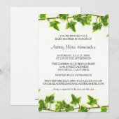 Green Ivy - Baby shower Uitnodiging (Voorkant / Achterkant)