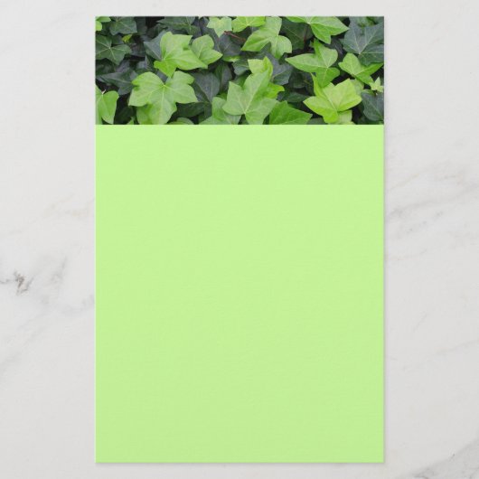 Green Ivy Botanical Print Briefpapier (Voorkant)