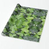 Green Ivy Botanical Print Cadeaupapier (Uitgerold)