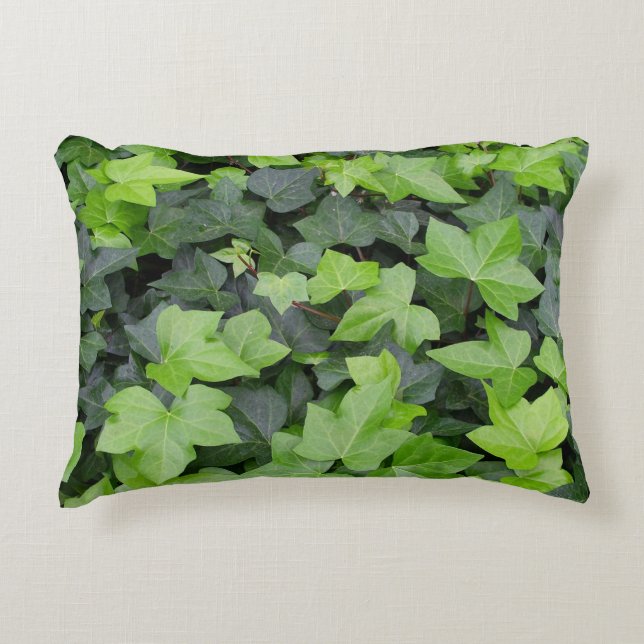 Green Ivy Botanical Print Decoratief Kussen (Voorkant)
