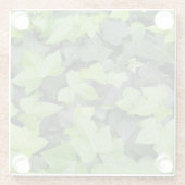 Green Ivy Botanical Print Glazen Onderzetter (Achterkant)