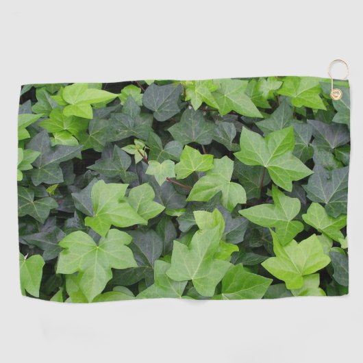 Green Ivy Botanical Print Golfhanddoek (Horizontaal)