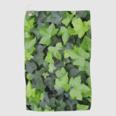 Green Ivy Botanical Print Golfhanddoek (Voorkant)