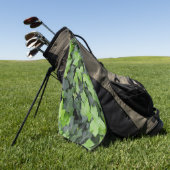 Green Ivy Botanical Print Golfhanddoek (Groen)