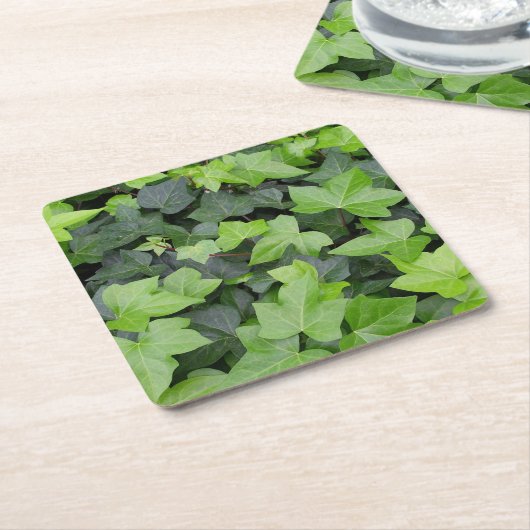 Green Ivy Botanical Print Kartonnen Onderzetters (Schuin)