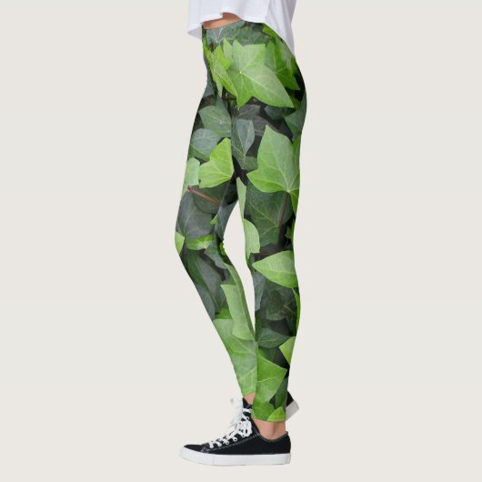 Green Ivy Botanical Print Leggings (Links)
