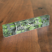 Green Ivy Botanical Print Naambordje (Zijkant)