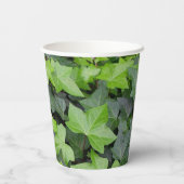 Green Ivy Botanical Print Papieren Bekers (Achterkant)