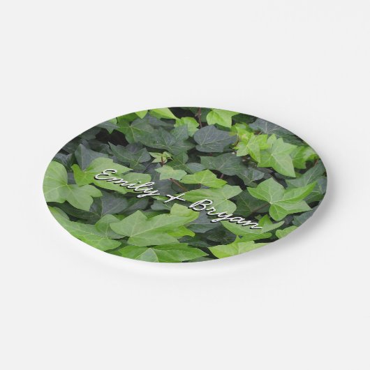 Green Ivy Botanical Print Papieren Bordje (Gekanteld)