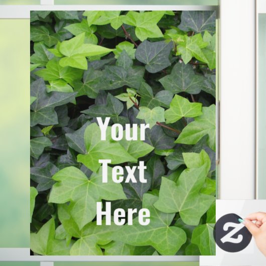Green Ivy Botanical Print Raamsticker (Huis)