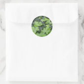 Green Ivy Botanical Print Ronde Sticker (Tas)