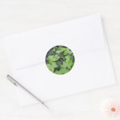 Green Ivy Botanical Print Ronde Sticker (Envelop)