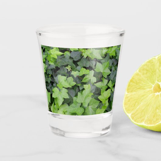 Green Ivy Botanical Print Shot Glas (Voorkant)