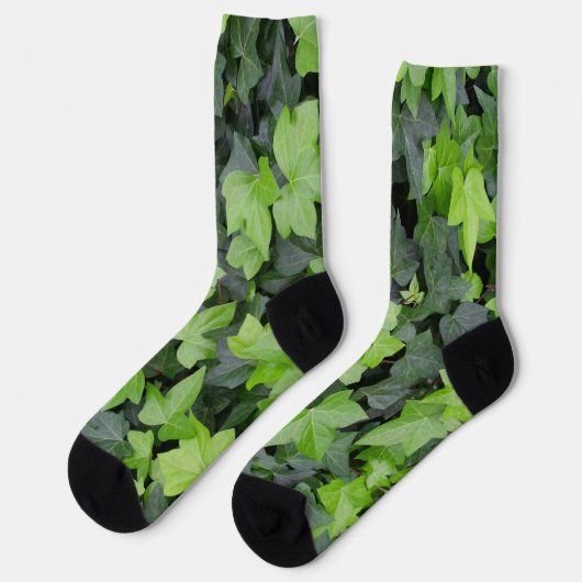 Green Ivy Botanical Print Sokken (Links)