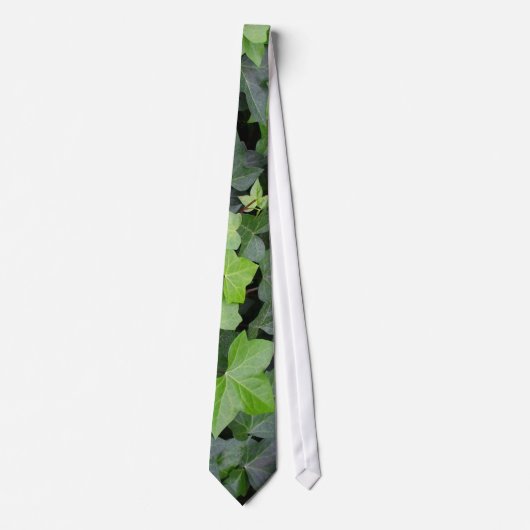 Green Ivy Botanical Print Stropdas (Voorkant)
