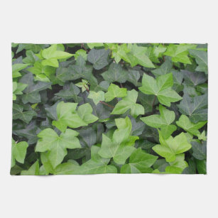 Green Ivy Botanical Print Theedoek