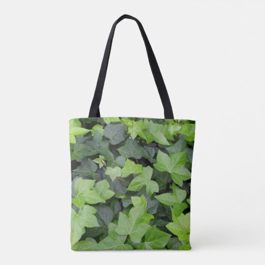 Green Ivy Botanical Print Tote Bag (Achterkant)