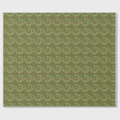 Green Ivy Brown Gold Plaid  Cadeaupapier (Vlak)