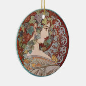 Green Ivy Goddess Art Keramisch Ornament (Rechts)