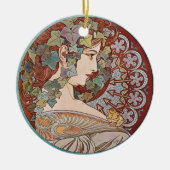 Green Ivy Goddess Art Keramisch Ornament (Voorkant)