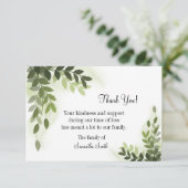 Green Ivy Hartelijk dank voor uw begrafeniskaart,  Bedankkaart (Staand voorkant)