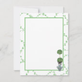 Green Ivy Lattice Topiary Ginger Jar Jars Notitiekaartje (Voorkant)