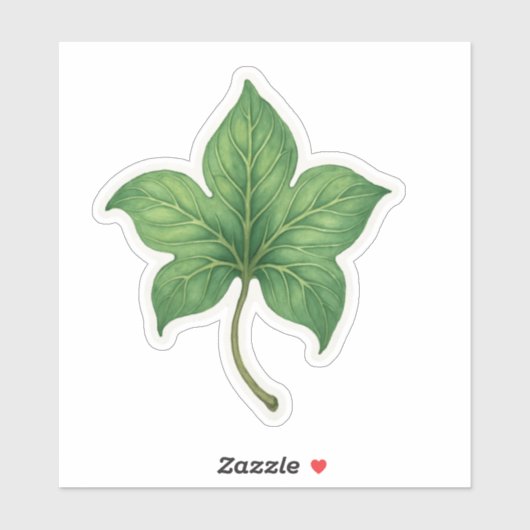 Green Ivy Leaf Botanical Sticker (Vel)