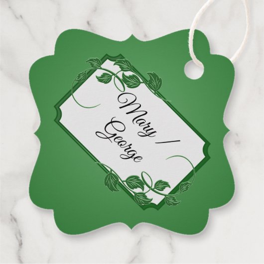 Green Ivy met namen Bedankjes Labels (Achterkant)