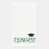 Green Ivy Patterned Graduation Cap Servet (Voorkant)